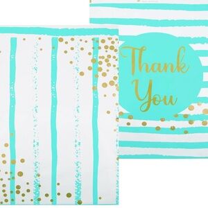 XL: Teal and White Poly Mailer - Xtra Large 10 count 16 x22